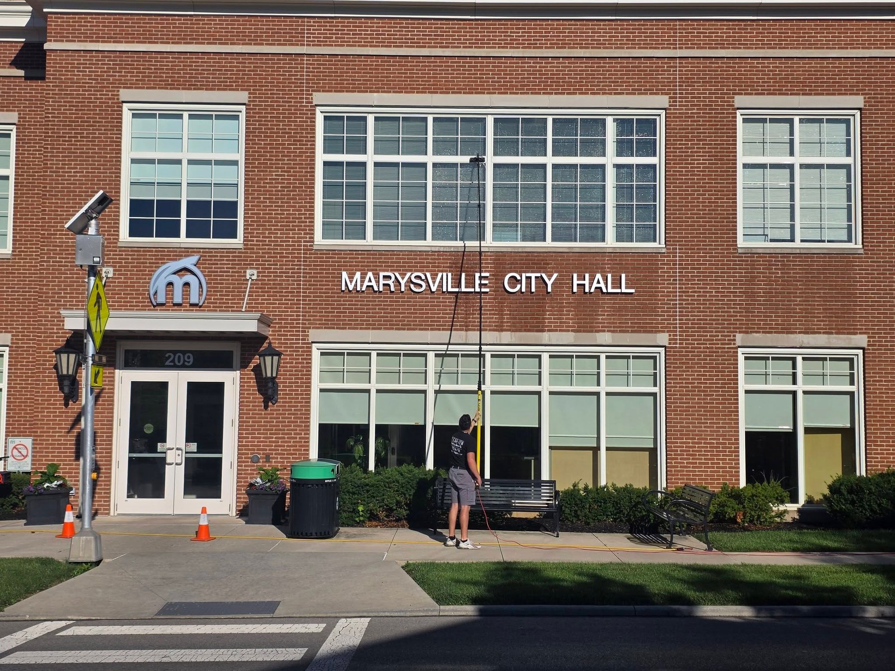 commercial window cleaning in Marysville, Ohio