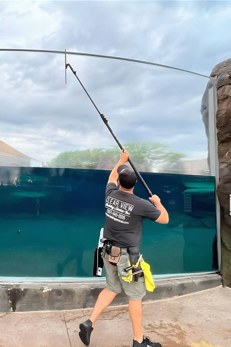 zoo aquarium window cleaning in Columbus, Ohio